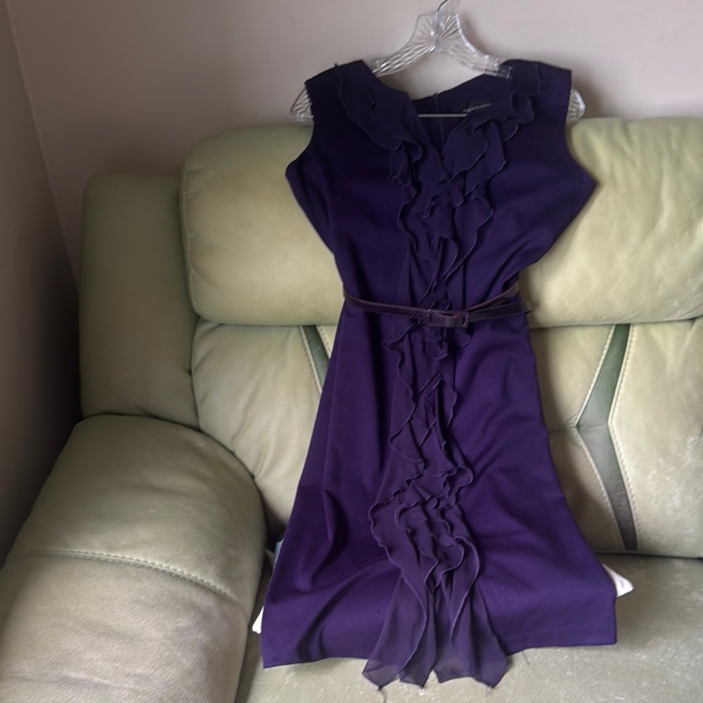 Elegant Purple Sleeveless Dress
